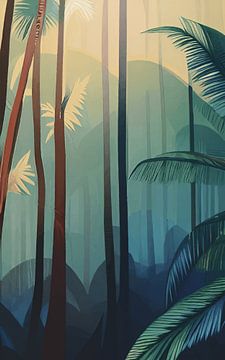 Tropisch regenwoud zonsopkomst, het eerste licht van Anna Marie de Klerk