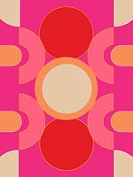 Abstract 01 | A work that brings summer into your home through its cheerful colours of red, pink and orange