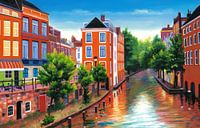 Schilderij Utrecht - Donkere Gaard