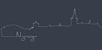 Nijmegen skyline lines illustration