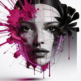 Nuances magenta — Un portrait délicat et plein de profondeur sur ART AKON