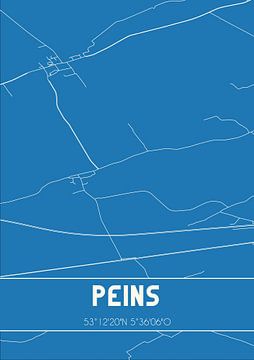 Blueprint | Map | Peins (Fryslan) by Rezona