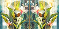 Modern Art collage Floral motif