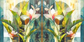 Modern Art collage Floral motif