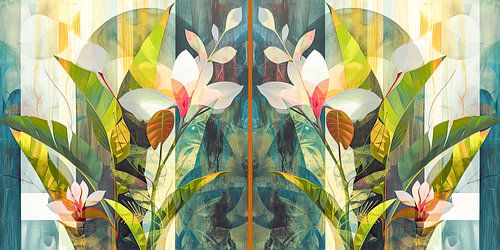 Modern Art collage Floral motif