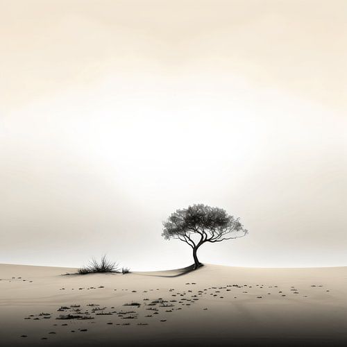 Silent Splendour: A Tree in the Dunes