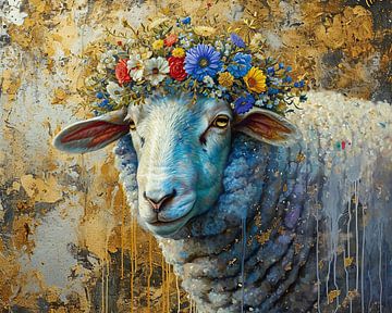 Mouton fleuri sur Art Merveilleux