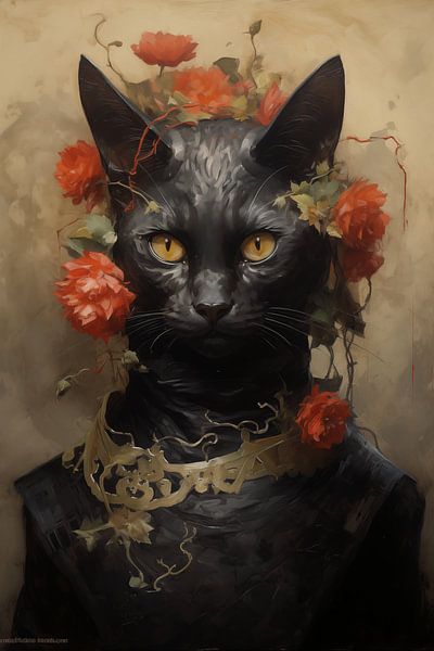 Die elegante Ebonie: Hüterin der Blumendomäne von Emil Husstege
