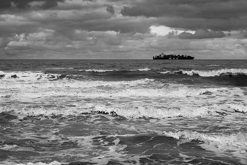 Schiffe treiben vorbei, Knokke-Heist, Belgien