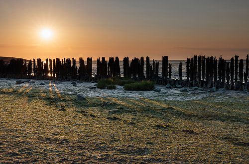 Zonsondergang aan het Wad