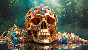 Totenkopf mit Diamanten