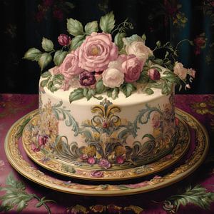 Dekorative Torte mit Blumen