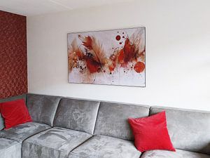 Red Rust Abstract - Poetic, Airy Painting