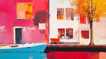 Boot aan de gracht van Franka Poulain