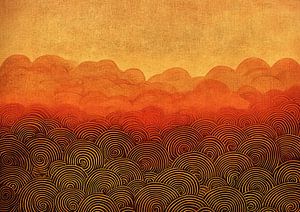 Orangefarbene Kreise