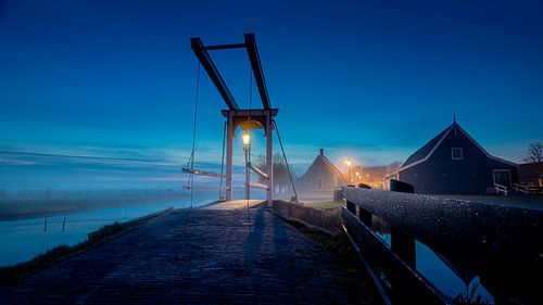 Pont-levis à l'aube sur Gerrit Bikker