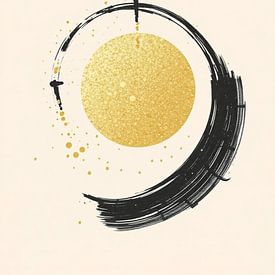 Gold mit schwarzem Japandi von On Your Wall