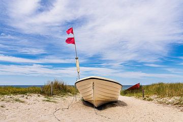 Fishing boat on the Baltic Sea coast in Zingst on Fischland-Darß by Rico Ködder