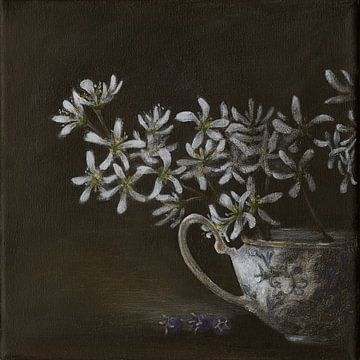 Stilleven met Rotspeer, Amelanchier van Helga Pohlen - ThingArt