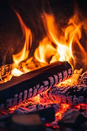 Flammendes Holz von Poster Art Shop