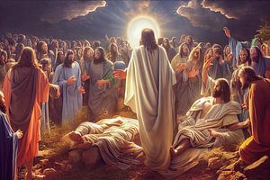 Auferstehung Jesu. Christliches Ostern, Gemälde -Kunst Illustration