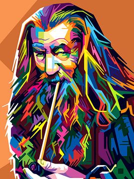 Pop Art Gandalf - The Lord of the Rings van Doesburg Design