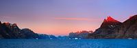 Sonnenaufgang A-Fjord, Scoresby Sund, Grönland von Henk Meijer Photography Miniaturansicht