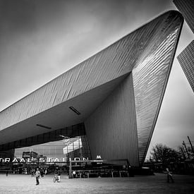 Gare centrale de Rotterdam (en noir et blanc) sur Prachtig Rotterdam