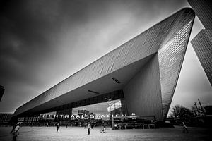 Hauptbahnhof Rotterdam (monochrom) von Prachtig Rotterdam