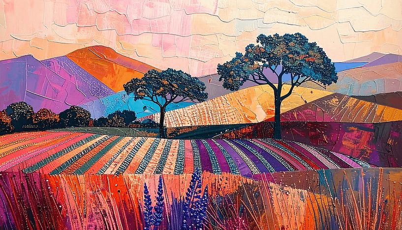 Moderne abstrakte Malerei. Serie: Landschaft in Strukturen - 18 von Studio Pieternel