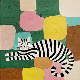 MODERN ABSTRACT CAT von TW living