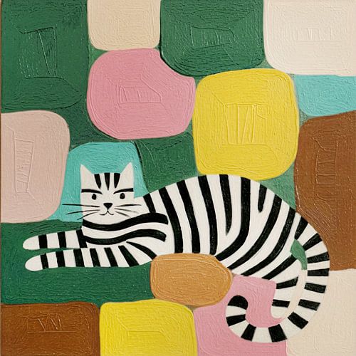 MODERN ABSTRACT CAT by TW living