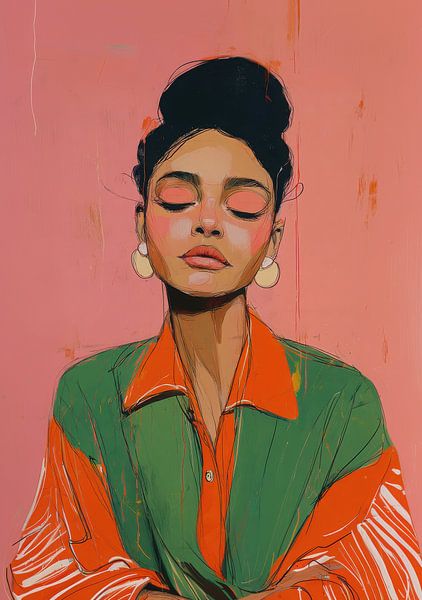 Elegante Frau mit Ohrringen von Niklas Maximilian