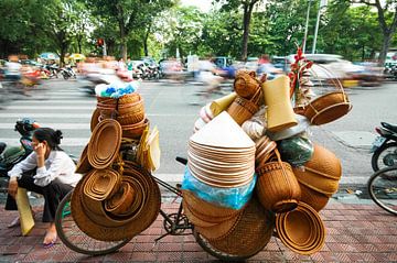 handelen in Hanoi, Vietnam van Jan Fritz