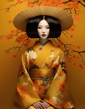 Floral Geisha II van Jacky