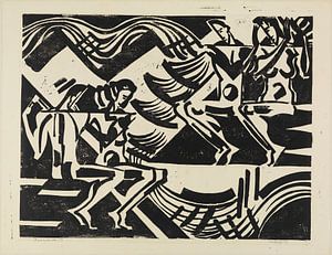 August Babberger - Zwei Paare in der Natur, Blatt II (1919)
