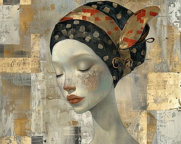 Grace in Abstract Silence van Abstract Schilderij