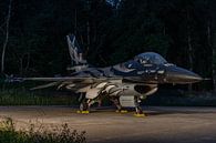 Belgische F-16 "Dark Falcon" in het donker. van Jaap van den Berg thumbnail