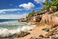 Droomstrand op het eiland La Digue / Seychellen. van Voss Fine Art Fotografie thumbnail