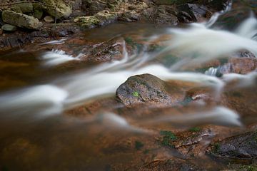 Der Fluss Ilse bei Ilsenburg am Fuße des Brocken im Nationalpark Harz 