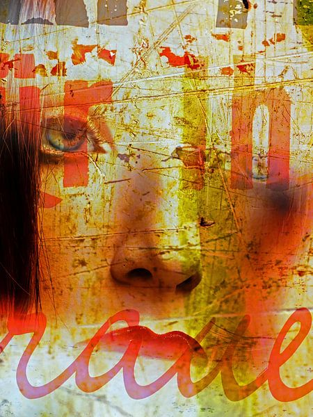 The scratched face by Gabi Hampe