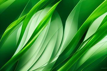 abstract organisch groen bladeren behang van Animaflora PicsStock