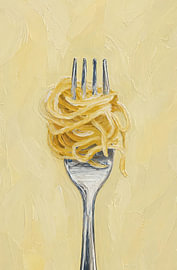 Fourchette à pâtes dorée sur Renate Williams