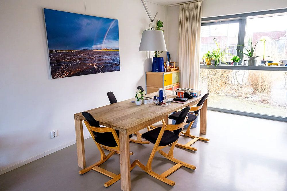 Arc-en-ciel au-dessus des hautes eaux du Reitdiep à Groningen par Evert Jan Luchies