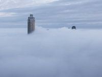Rotterdam - Vue de la ville - Skyline Rotterdam - Brouillard épais 2 - Marja Suur (15)