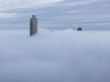 Rotterdam - City view - Skyline Rotterdam - Dikke mist 2 - Marja Suur (15) van Marja Suur