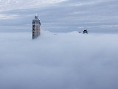 Rotterdam - City view - Skyline Rotterdam - Dikke mist 2 - Marja Suur (15)