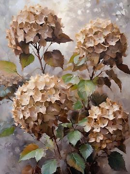 Zwiebelhydrangea's im Herbst von Retrotimes