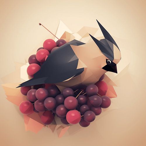 The Angular Plague Bird surrounded by berries