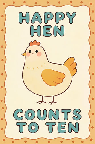 Poulet joyeux – Affiche pour chambre d'enfant